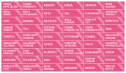 Nálepky na koreničky obdĺžnik 834 - ružová