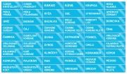 Nálepky na koreničky obdĺžnik 836 - svetlomodrá