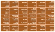 Nálepky na koreničky obdĺžnik 932 - hnedá
