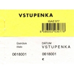 Vstupenka 2 - dielna, IGAZ