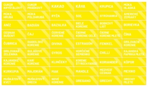 Nálepky na koreničky obdĺžnik 806 - žltá