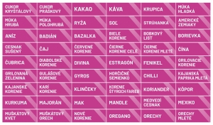 Nálepky na koreničky obdĺžnik 809 - cyklámenová