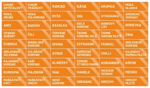 Nálepky na koreničky obdĺžnik 824 - oranžová