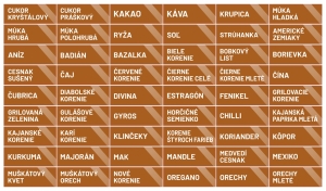 Nálepky na koreničky obdĺžnik 832 - hnedá
