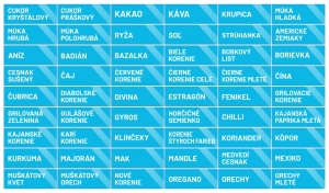 Nálepky na koreničky obdĺžnik 836 - svetlomodrá