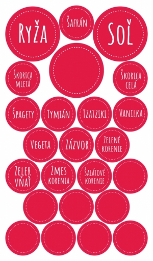 Nálepky na koreničky kruh 1108 tmavoružová