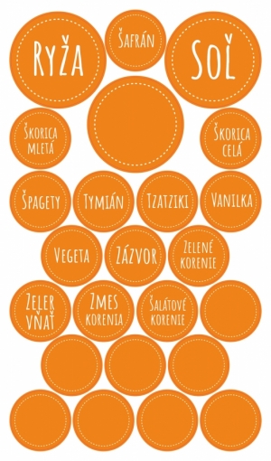 Nálepky na koreničky kruh 1124 oranžová
