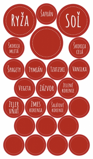 Nálepky na koreničky kruh 1128 tmavočervená