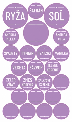 Nálepky na koreničky kruh 1202 svetlofialová