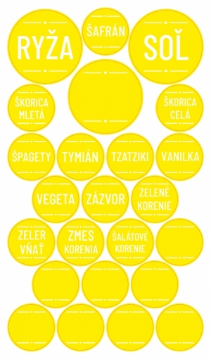 Nálepky na koreničky kruh 1206 žltá