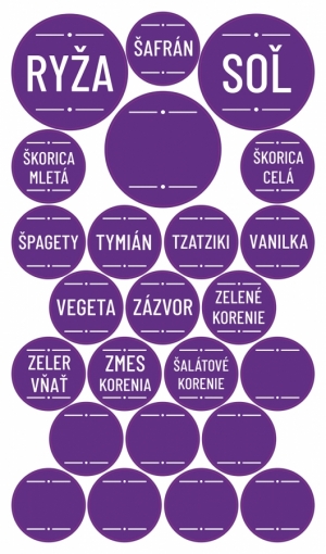 Nálepky na koreničky kruh 1211 fialová