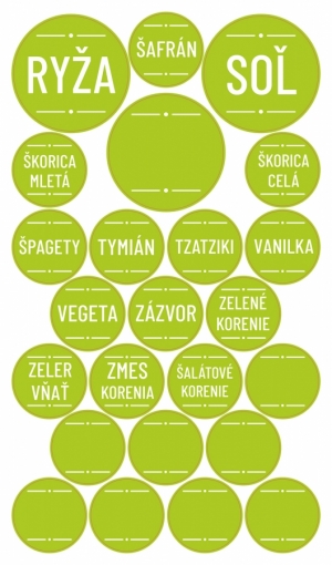 Nálepky na koreničky kruh 1219 svetlozelená