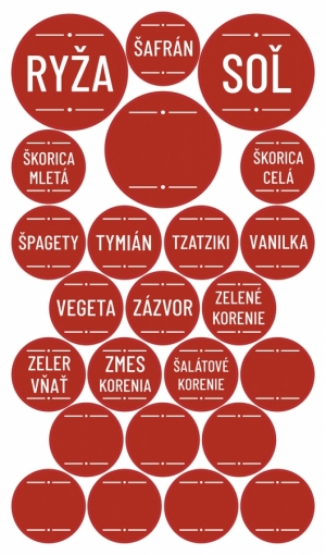 Nálepky na koreničky kruh 1228 tmavočervená