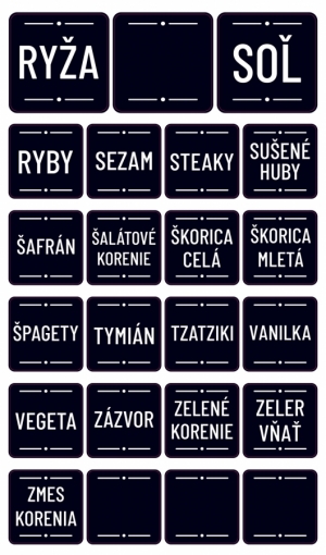 Nálepky na koreničky štvorec 1501 - čierna