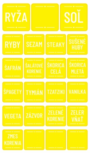Nálepky na koreničky štvorec 1506 - žltá