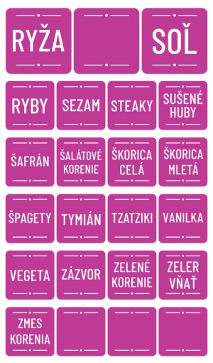 Nálepky na koreničky štvorec 1509 - cyklámenová