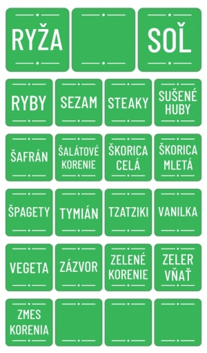 Nálepky na koreničky štvorec 1516 - zelená