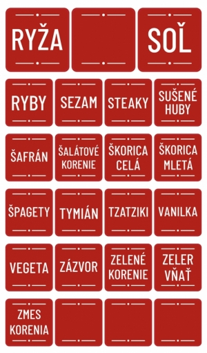 Nálepky na koreničky štvorec 1528 - tmavočervená