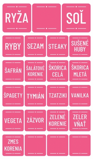 Nálepky na koreničky štvorec 1534 - ružová