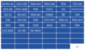 Nálepky na koreničky obdĺžnik 1703 - tmavomodrá