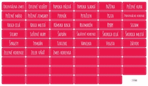 Nálepky na koreničky obdĺžnik 1708 - tmavoružová