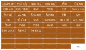 Nálepky na koreničky obdĺžnik 1732 - hnedá