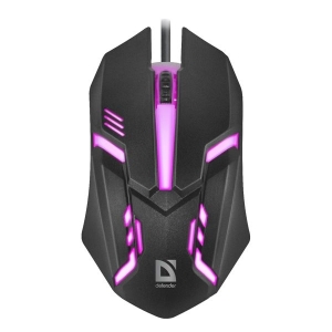 DEFENDER Myš cyber drôtová  USB podsvietená čierna