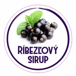 Nálepky QF na sirup RÍBEZĽOVÝ