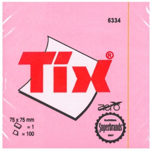 Bločky lepiace 75 x 75 mm neónová ružová