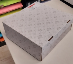Krabica tortová 250x250x100mm pevna potlačená