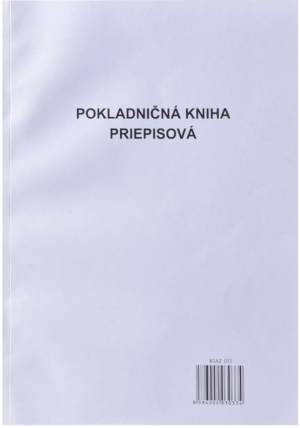 Pokladničná kniha 100 listová  číslovaná (2x50)