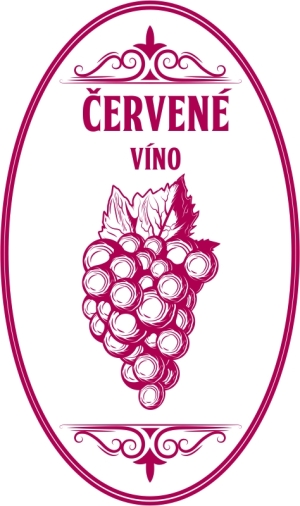 ČERVENÉ VÍNO - jednofarebná grafika