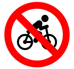 Piktogram ZÁKAZ VJAZDU S BICYKLOM