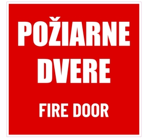 Piktogram POŽIARNE DVERE - FIRE DOOR