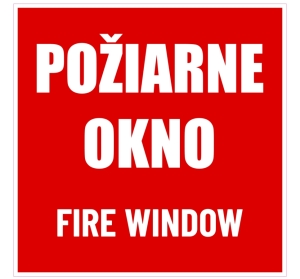 Piktogram POŽIARNE OKNO - FIRE WINDOW