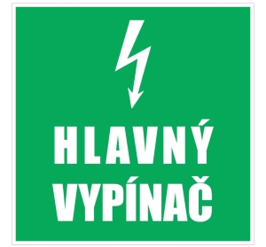 Piktogram HLAVNÝ VYPÍNAČ