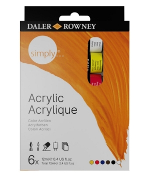 Akrylové farby Daler & Rowney simply 6ks