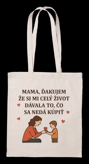 Taška bavlnená - mama ďakujem, chlapec