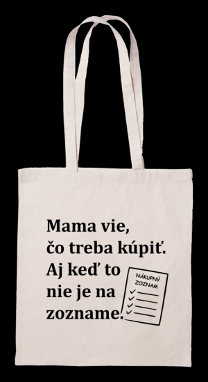 Taška bavlnená - Mama vie