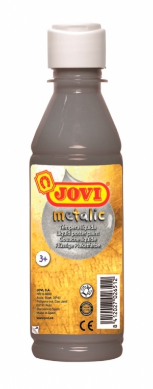 Temperová farba metalická strieborná