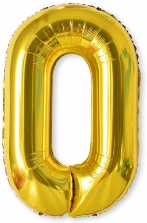 Balón fóliový 0 zlatý
